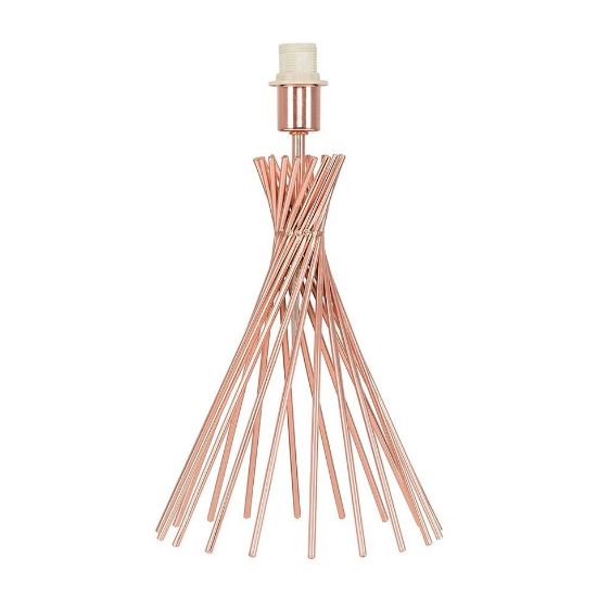 Picture of  Copper Twist Table Lamp Base Bringing Light To Living Room and Bedroom