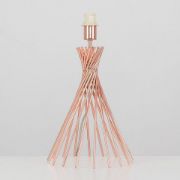 Picture of  Copper Twist Table Lamp Base Bringing Light To Living Room and Bedroom