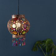 Picture of Bronze Pendant Lampshade with Moroccan Bazaar Design