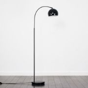 Picture of Vintage Domed Shade LED Floor Lamp in Classic Black for Living Room 