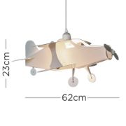 Picture of Children's White Aeroplane Lampshade Ceiling Light Shade Plastic Novelty Lights