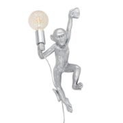 Picture of Modern Monkey Holding A Light Bulb Wall Light Fitting Vintage Filament LED Bulb