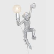 Picture of Modern Monkey Holding A Light Bulb Wall Light Fitting Vintage Filament LED Bulb