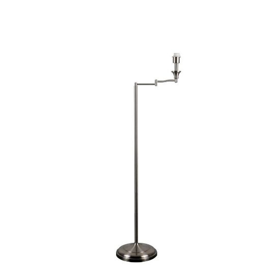 Picture of Modern Swing Arm Brushed Chrome Floor Lamp Base Standard Living Room Lighting