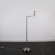 Picture of Modern Swing Arm Brushed Chrome Floor Lamp Base Standard Living Room Lighting