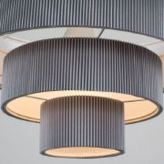 Picture of Ceiling Light Shade 4 Tiered Grey Pleated Ceiling Light Easy Fit Lampshade Pendant Living Room