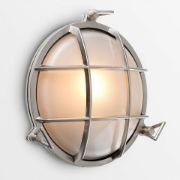 Picture of Modern Outdoor Wall Light Polished Aluminum Bulkhead Fixture with LED