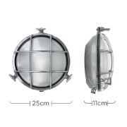 Picture of Modern Outdoor Wall Light Polished Aluminum Bulkhead Fixture with LED