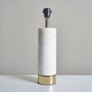 Picture of Modern Living Room Light White Marble Table Lamp with Brass Base