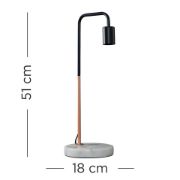 Picture of Metal Table Lamp Base for Industrial Living Room Or Bedside Light with LED Bulb