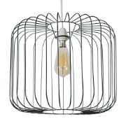 Picture of Geometric Black Lampshade Metal Wire Easy Fit Pendant Shade Living Room Light