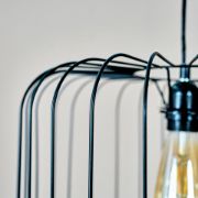 Picture of Geometric Black Lampshade Metal Wire Easy Fit Pendant Shade Living Room Light