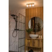 Picture of Triple Hollywood Wall Light with Glass Shades: Perfect for Bathroom Vanity or Makeup Dressing Table