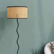 Picture of Black Metal Wiggle Floor Lamp Base Living Room Waved Light Standard Lighting