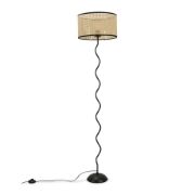 Picture of Black Metal Wiggle Floor Lamp Base Living Room Waved Light Standard Lighting