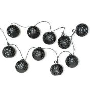 Picture of 10 x Solar String Fairy Lights Garden Patio Black Lantevrn Flame Effect Lighting