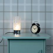 Picture of Modern Touch Table Lamp with Dimmer Chrome Finish, Ideal for Bedside or Lounge, Glass Shade