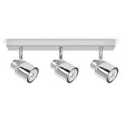 Picture of Adjustable 3-Way Polished Chrome Metal Bathroom Ceiling Spotlight Bar (IP44 Rated)