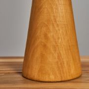 Picture of Natural Wooden Cone Table Lamp Base - LED Bedside, Desk, or Lounge Lighting