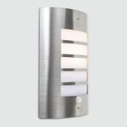 Picture of Stainless Steel Garden Wall Light with IP44 PIR Motion Sensor - Outdoor Lighting