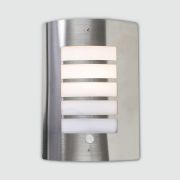 Picture of Stainless Steel Garden Wall Light with IP44 PIR Motion Sensor - Outdoor Lighting