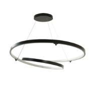 Picture of Matt Black Loop Ceiling Light Fitting Integrated LED Hanging Adjustable Lighting