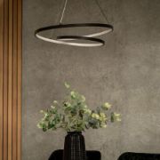 Picture of Matt Black Loop Ceiling Light Fitting Integrated LED Hanging Adjustable Lighting