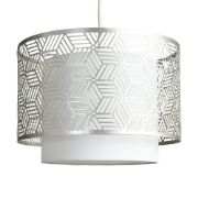 Picture of Ceiling Light Shade Chrome Mesh Lampshade Drum Pendant Living Room Lighting