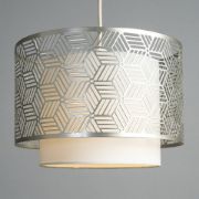 Picture of Ceiling Light Shade Chrome Mesh Lampshade Drum Pendant Living Room Lighting