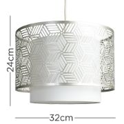 Picture of Ceiling Light Shade Chrome Mesh Lampshade Drum Pendant Living Room Lighting