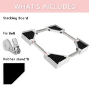 Picture of Universal Stacking Kit for Washer and Dryer, Adjustable Stacking Frame Kit Fit for 46-66 cm Washing Machine and Tumble Dryers