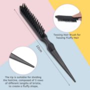 Picture of 3Pcs Teasing Brush Set, Teasing Hair Brush for Teasing Fluffy Hair/Double Sided Edge Brush for Hair Grooming/Pin Tail Comb