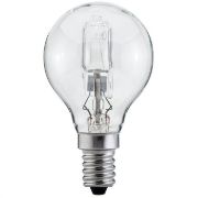 Picture of Set of 6 Bulbs 42W = 60 W, Small Edison Screw (SES) E14 Clear Halogen Golf Ball Globe Round Light Bulbs