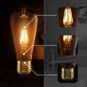 Picture of E27 Filament Light Lamp LED Vintage Edison Amber Glass Bulb Dimmble