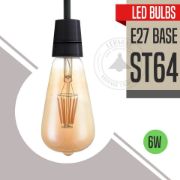 Picture of E27 Filament Light Lamp LED Vintage Edison Amber Glass Bulb Dimmble