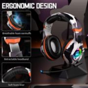 Picture of Gaming Headset for PS4 PS5 PC, Over-Ear Headphones with Surround Sound & RGB Light for Xbox Switch Mac Laptop