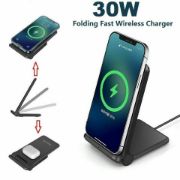 Picture of 30W Fast Wireless Charger Foldable Stand Pad For Apple iPhone 13 Pro 14 XS 8 15