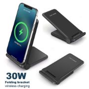 Picture of 30W Fast Wireless Charger Foldable Stand Pad For Apple iPhone 13 Pro 14 XS 8 15