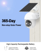 Picture of  Security Camera Outdoor Wireless with 360° View, Solar Security Camera Outdoor with Smart Siren, Spotlights