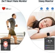 Picture of Smart Watch, Fitness Tracker 1.69" Touch Screen Fitness Watch with Heart Rate Sleep Monitor, Step Counter for Men IP68 Waterproof Smartwatch