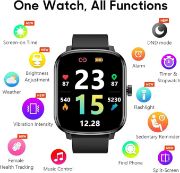 Picture of Smart Watch for Women Men Kids, 1.69" Smartwatch, 48mm Fitness Tracker Watch with Blood Pressure, Heart Rate Monitor 100+ Sports Waterproof Fitness Watch