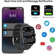 Picture of Smart Watch for Women Men Kids, 1.69" Smartwatch, 48mm Fitness Tracker Watch with Blood Pressure, Heart Rate Monitor 100+ Sports Waterproof Fitness Watch