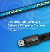 Picture of AC1300 High Gain USB 3.0 Wi-Fi Dongle, Dual Band MU-MIMO Wi-Fi Adapter with 5dBi Antenna for PC/Desktop/Laptop