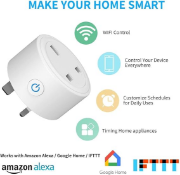 Picture of Smart Plug, 2 Pack 13A Smart Plugs WiFi Outlet Works with Amazon Alexa(Echo, Echo Dot), Google Home, IFTTT, Wireless Smart Socket, Remote Control