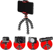 Picture of GorillaPod Starter Kit, Versatile Mini Flexible Tripod with Universal Smartphone Clamp, GoPro Mount, Torch Light Mount