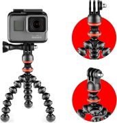 Picture of GorillaPod Starter Kit, Versatile Mini Flexible Tripod with Universal Smartphone Clamp, GoPro Mount, Torch Light Mount