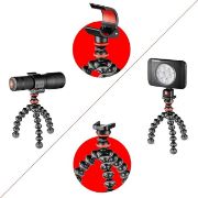 Picture of GorillaPod Starter Kit, Versatile Mini Flexible Tripod with Universal Smartphone Clamp, GoPro Mount, Torch Light Mount