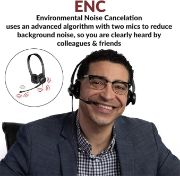 Picture of Stereo USB Headset with ENC – Environmental Noise Cancelation, Audio for Calls & Music