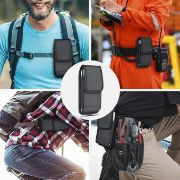 Picture of Cell Phone Pouch Nylon Holster Case with Belt Clip Cover for iPhone 15 14 13 12 11 Pro Max XR X 8 7 6 Plus