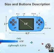 Picture of 16 Bit Handheld Game Console for Kids and Adults with Built in 100 HD Puzzle Video Game 3.0'' Large Screen